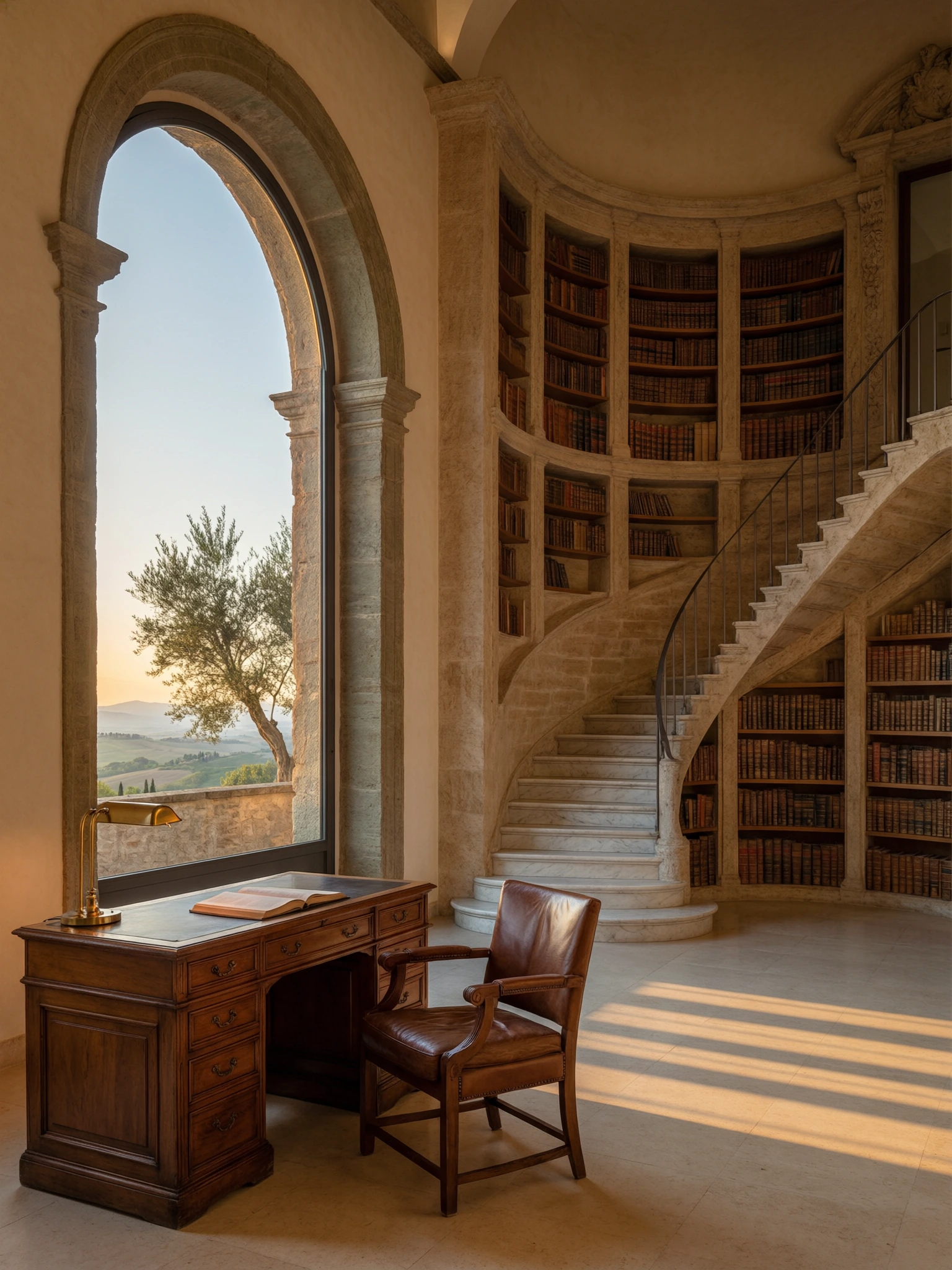 An Italian library by the sea