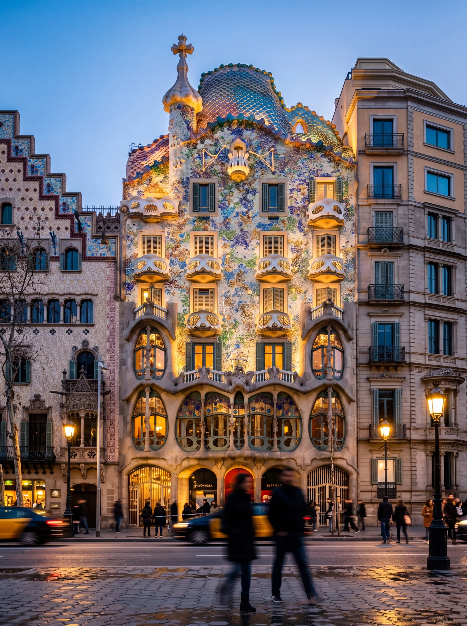 Casa Batllo at blue hour