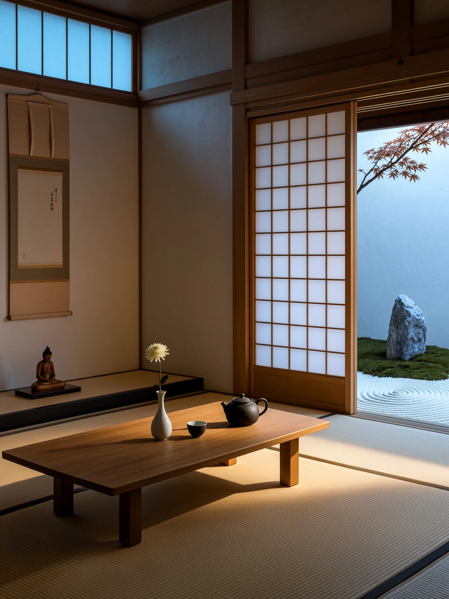 Dusk in the tea room